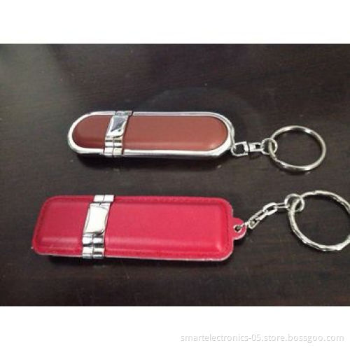 Leather USB Flash drives, 64MB-128GB, free logo printing, package, no MOQ, 2 years warranty